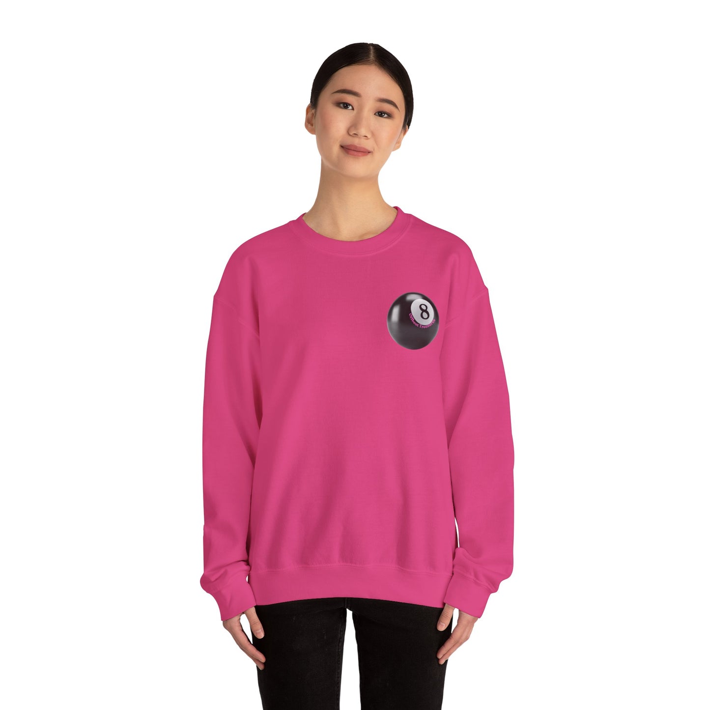 Lucky 8 Ball Crewneck Sweatshirt - Fun Unisex Pullover for Gamers & Party Lovers