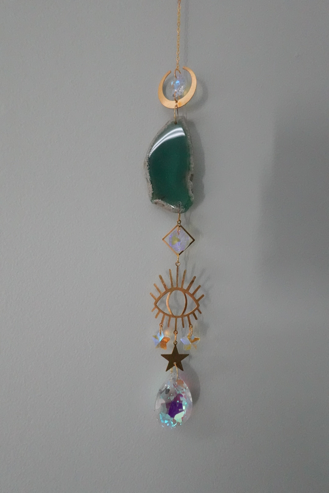 Green Agate Sun Catcher